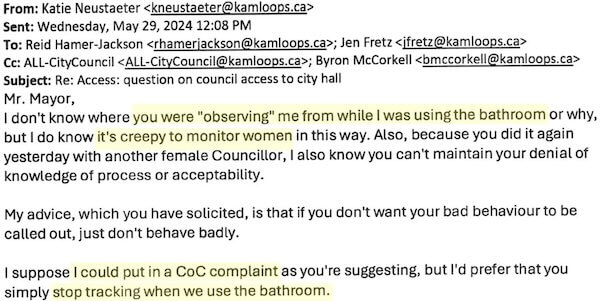 Neustaeter replies to Mayor again