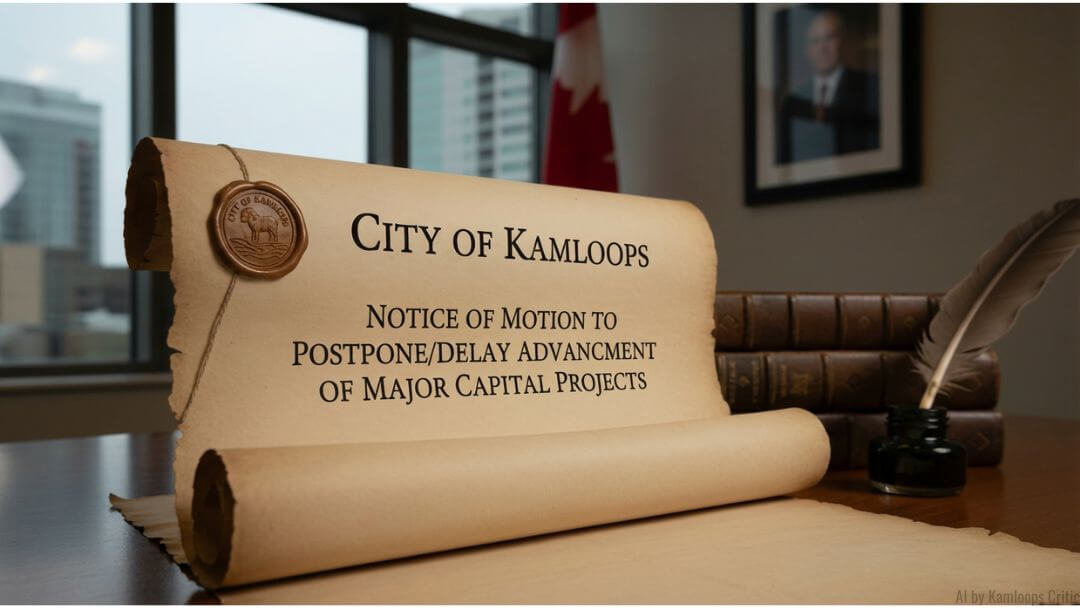 Kamloops Motion to Delay Major Projects Forces Council to Take a Public Position
