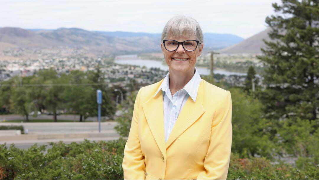 Kathrine Blair-Wunderlich with Kamloops in the background.